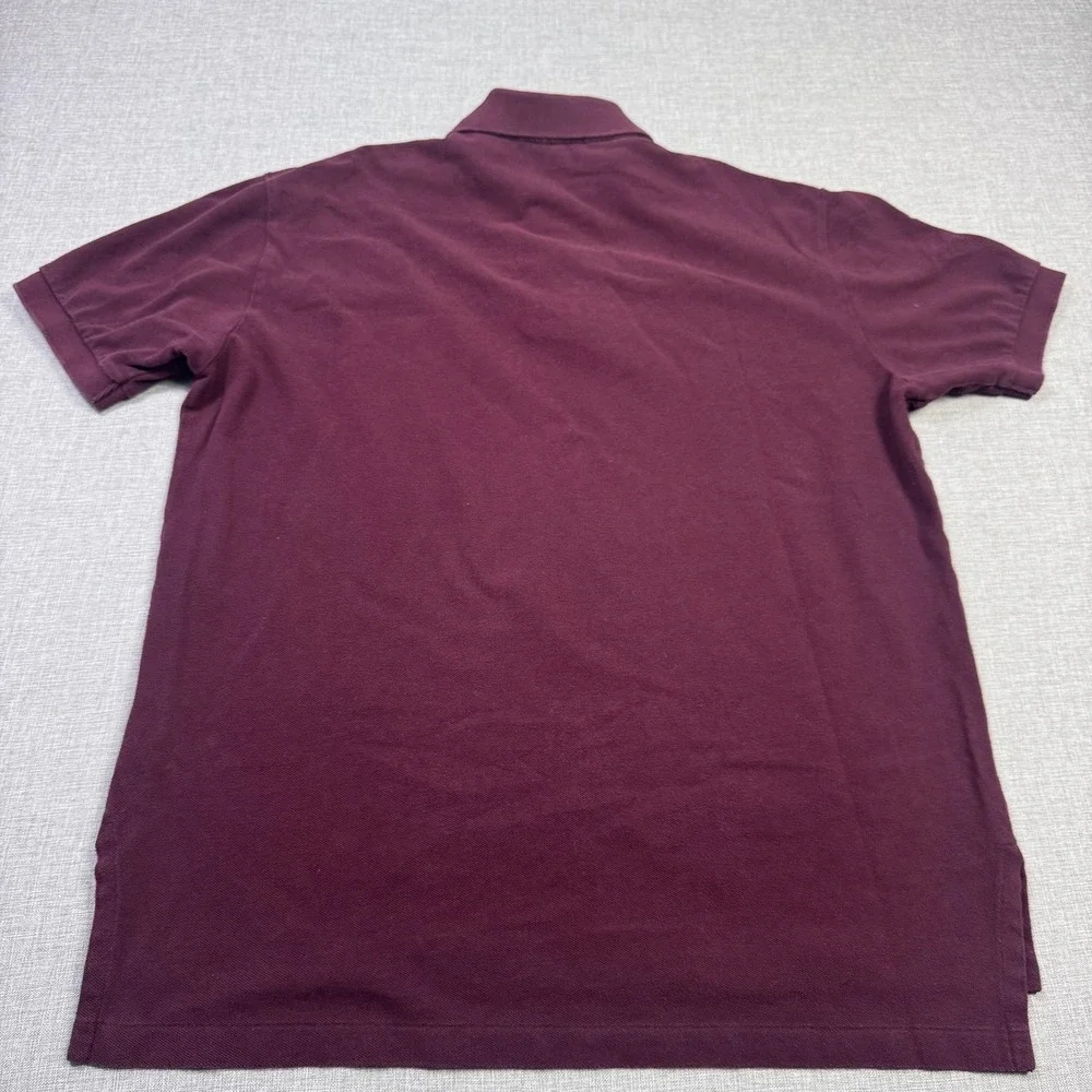 Polo By Ralph Lauren Polo Shirt Mens Large Burgundy Cotton Classic Embroidered